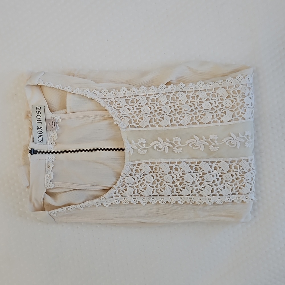 3 for $15 EUC Knox Rose Lace Crochet Racerback Top - Picture 8 of 8